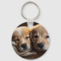 Chien chiot amis pour toujours Customiser leur nom