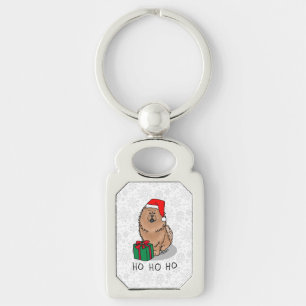 Porte-clés Chien Chow Chow Chow de Noël (cannelle) mignonne