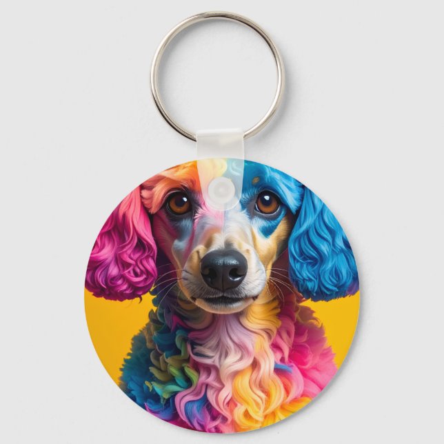Porte-clés Chien Coloré (Recto)