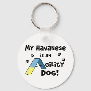 Porte-clés Chien d'agilité de Havanese