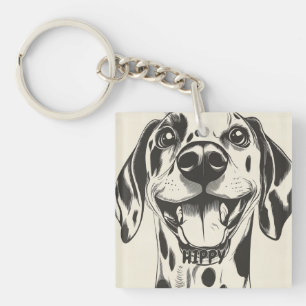 Porte-clés Chien dalmate personnalisé