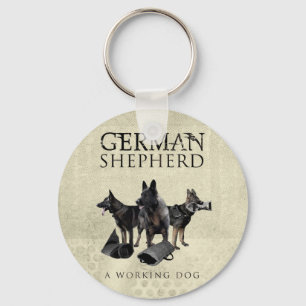Porte-clés Chien de berger allemand de travail - GSD