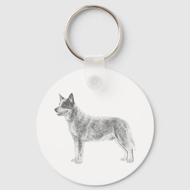 Porte-clés Chien de bétail australien (Recto)