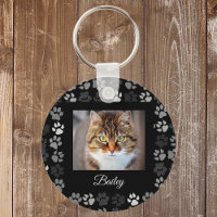 Chien de chat animal Empreintes de pattes Black Ph