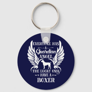 Porte-clés Chien de chien de boxe, ange gardien