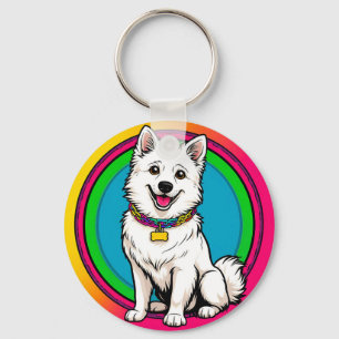 Porte-clés 🐶 Chien de Dessin Animé avec Collier pour Tous le