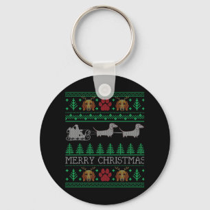 Porte-clés Chien de Noël Dachshund Wiener