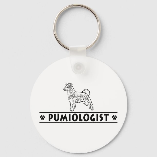 Porte-clés Chien de Pomi humoristique (Recto)