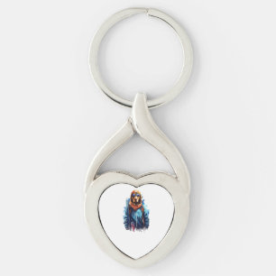 Porte-clés Chien de Ski dans des Lunettes de Ski 5