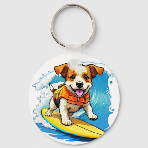 Porte-clés Chien de surf