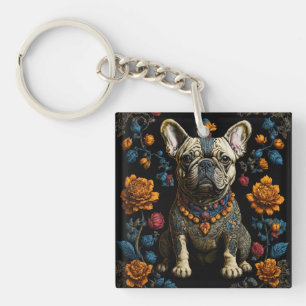 Porte-clés Chien de taule français de l'art populaire mexicai