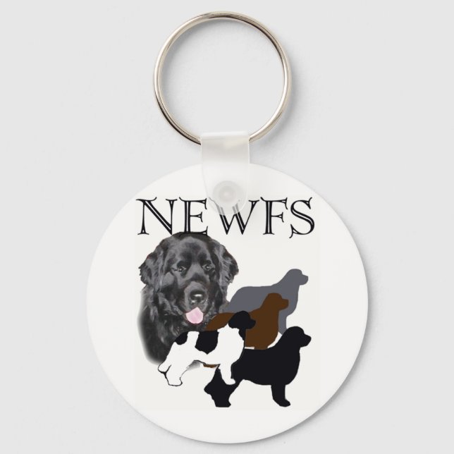Porte-clés Chien de Terre-Neuve quatre couleurs (Recto)