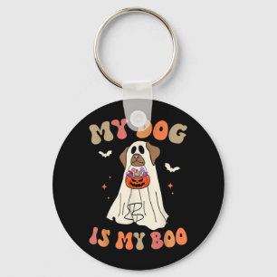 Porte-clés Chien est fantôme Boo épouvantail Halloween amateu