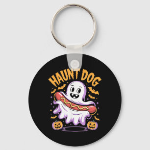 Porte-clés Chien Hanté Drôle Fantôme Hotdog Halloween