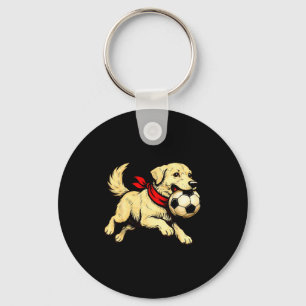 Porte-clés Chien Labrador Retriever drôle jouant au football