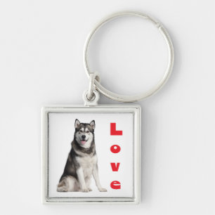 Porte-clés Chien Malamute d'Alaska
