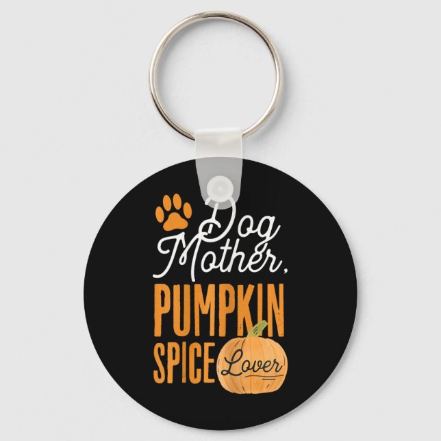 Porte-clés Chien Mère Citrouille Épice Lover mignonne Automne (Recto)
