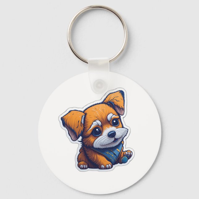 Porte-clés chien mignon (Recto)