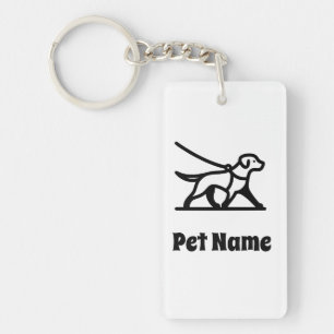 Porte-clés chien personnalisé, porte-clés pour pro