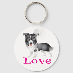 Porte-clés Chien Puppy Border Collie Amour
