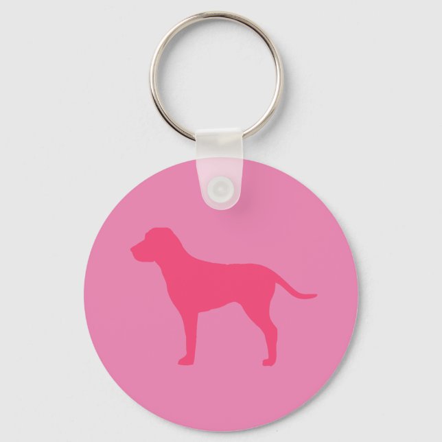 Porte-clés Chien Rose (Recto)