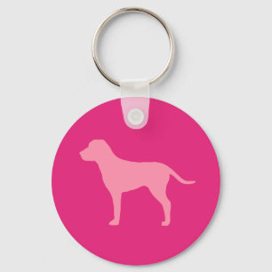Porte-clés Chien Rose