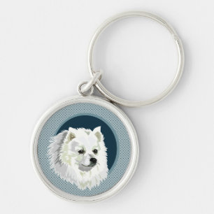 Porte-clés Chien Spitz japonais