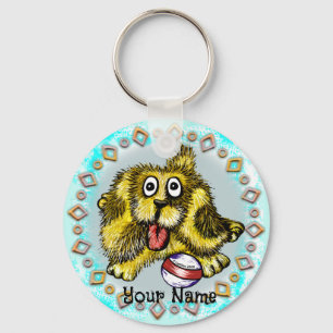 Porte-clés Chien temps de jeu