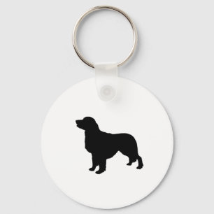 Porte-clés Chiens d'amour de silhouette de golden retriever
