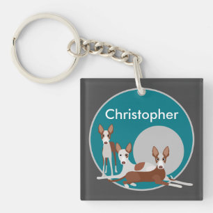Porte-clés Chiens de podenco personnalisés