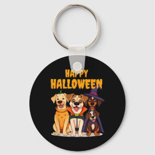 Porte-clés Chiens drôles d'Halloween mignons - Design unique