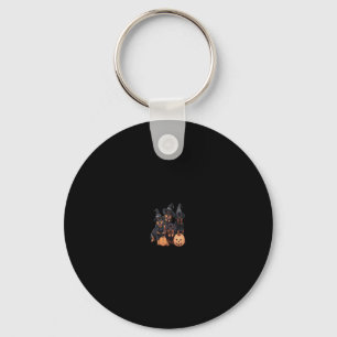 Porte-clés Chiens mignons Rottweiler Joyeux Citrouille d'Hall