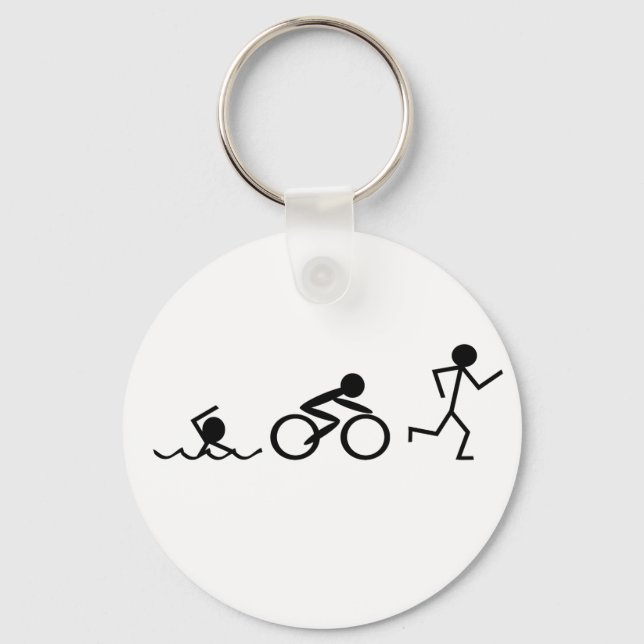Porte-clés Chiffres des bâtons de triathlon (Recto)