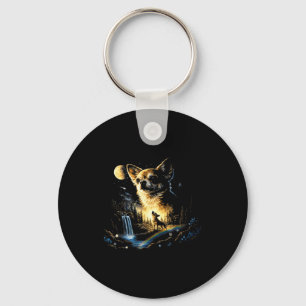 Porte-clés Chihuahua hurlant à la Lune Vintage drôle de Chihu