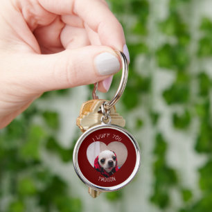 Porte-clés Chihuahua mignon wua vous aimez Saint Valentin pho