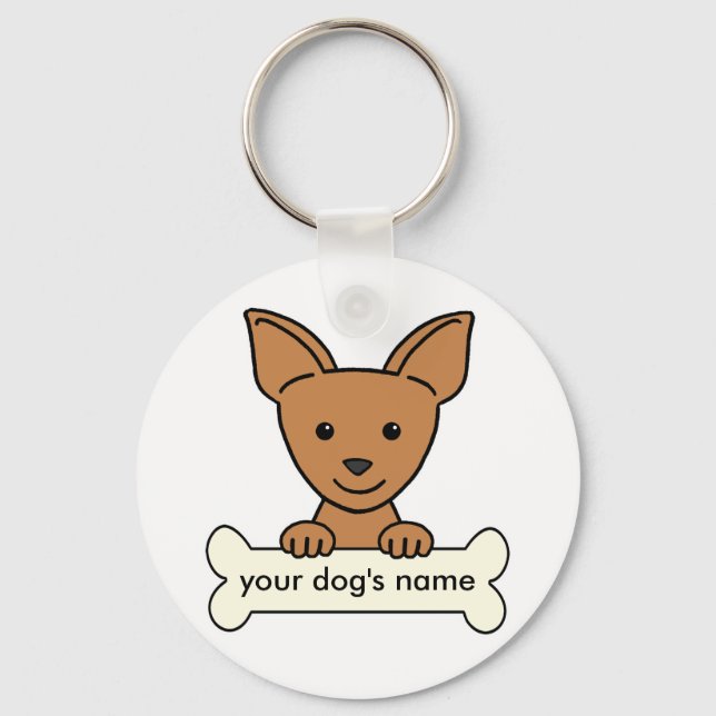 Porte-clés Chihuahua personnalisé (Recto)