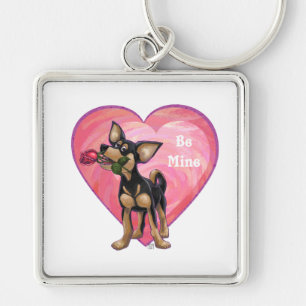 Porte-clés Chihuahua Saint-Valentin