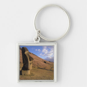 Porte-clés Chili, Île de Pâques. Colline avec Moai