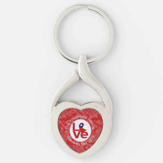 Porte-clés Chili Red LOVE Drapeau personnalisé (Devant)
