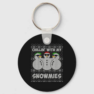 Porte-clés Chillin with My Snowmies Funny Ugly Christmas