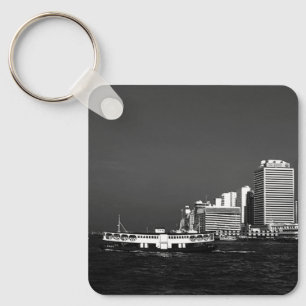 Porte-clés Chine vintage Hong Kong gratte-ciel de bateau 