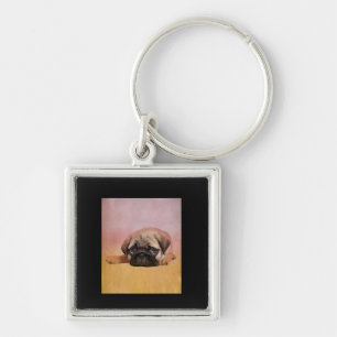 Porte-clés Chiot Carlin mignon Cadeau Amoureux de les chien