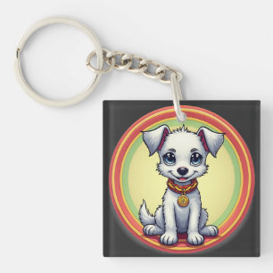 Porte-clés Chiot de dessin animé adorable