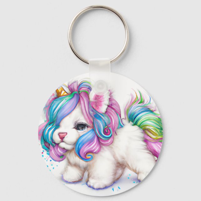 Porte-clés Chiot de licorne de Fluffy (Recto)