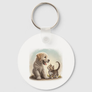 Porte-clés Chiot et chaton