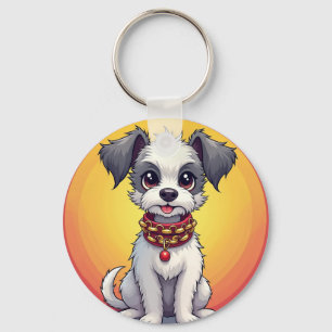 Porte-clés 🐶 Chiot Mignon Avec Collier Pour Tous Les Jours �