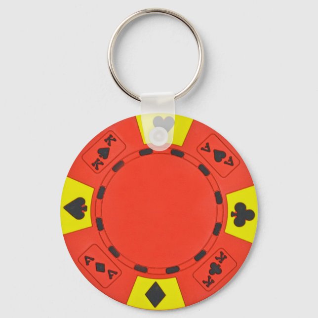 Porte-clés Chip Red Poker (Recto)