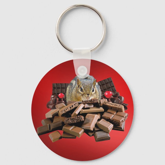 Porte-clés Chipmunk au chocolat de la Saint-Valentin (Recto)
