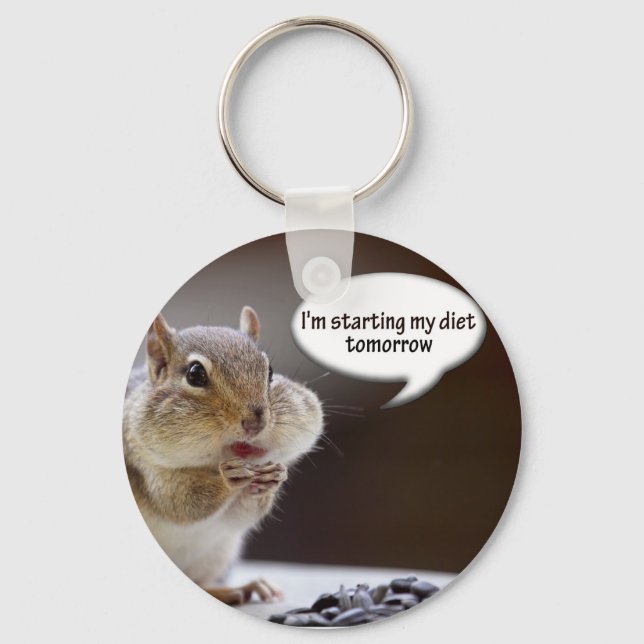 Porte-clés Chipmunk sur une photo de la diète (Recto)