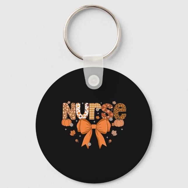 Porte-clés Chirurgie Automne Femme Citrouille Saison Automne  (Recto)
